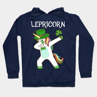 Dabbing Lepricorn Irish Unicorn St Patricks Day Tee Hoodie